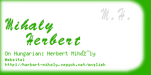 mihaly herbert business card